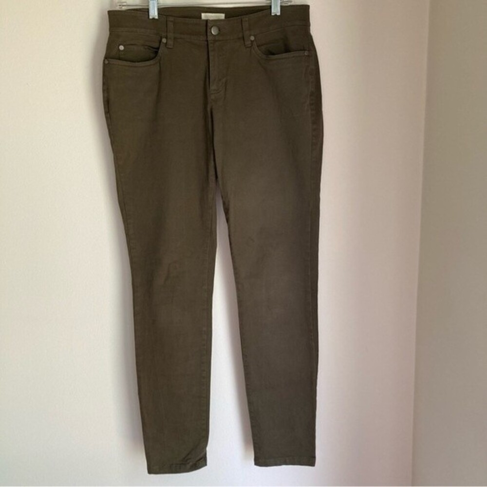 Eileen Fisher Women’s brown/gray stretch straight leg khaki pants size 8.